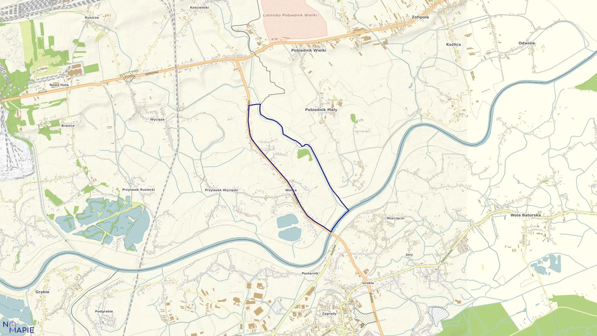 Mapa obrębu NH-28 w mieście Kraków