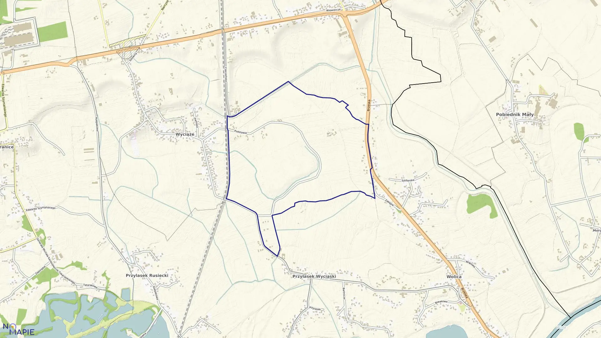 Mapa obrębu NH-29 w mieście Kraków