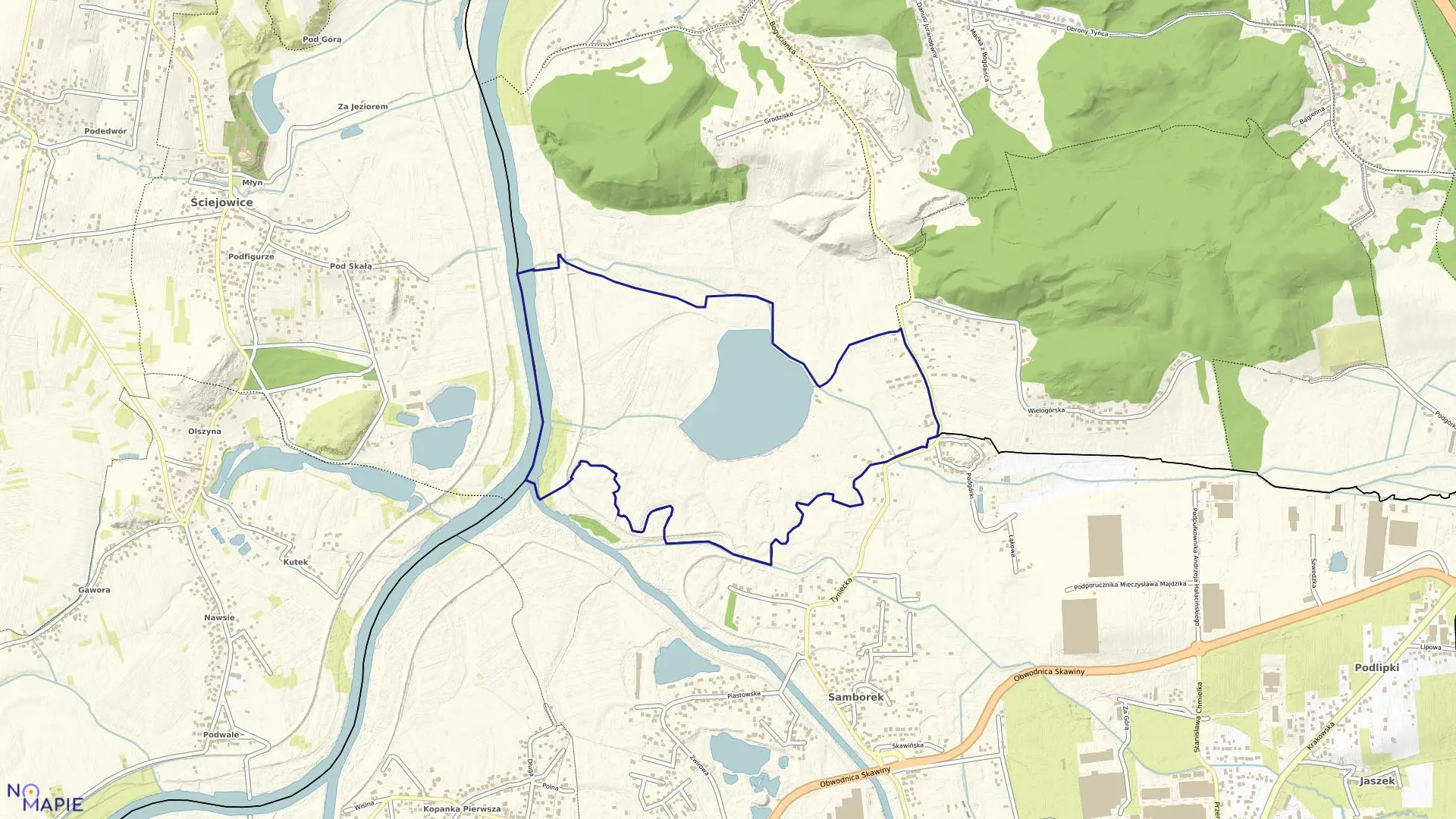 Mapa obrębu P-78 w mieście Kraków